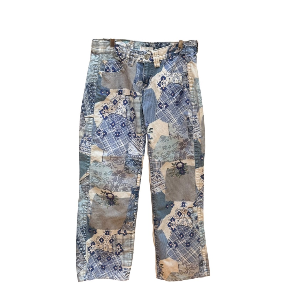 BDG Kayla Jeans Women 28 Blue Patchwork Denim Wide Leg Urban Outfitters Boho